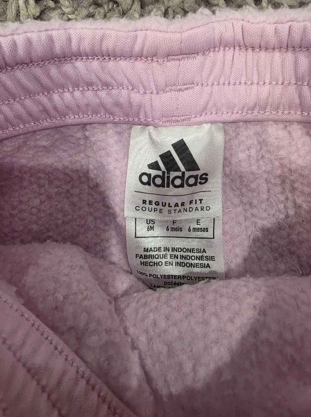 Adidas Cozy Purple Pullover And Pant Set Size 6 Months